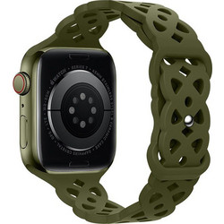 Hoco WA09 Rhombus Λουράκι Σιλικόνης Olive Green (Apple Watch 38 / 40 / 41mm)