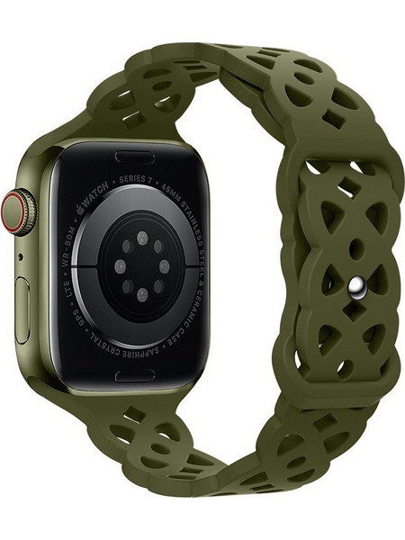 Hoco WA09 Rhombus Λουράκι Σιλικόνης Olive Green (Apple Watch 38 / 40 / 41mm)