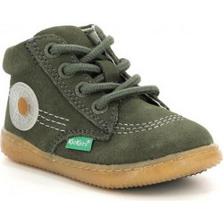 Kickers Παιδικά Μποτάκια Χακί Suede 947540-10-20