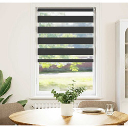 vidaXL Στόρι Ζέβρα 70,9 x 120 εκ. Πλάτος Υφάσματος 66,7 εκ. Μαύρο 240196