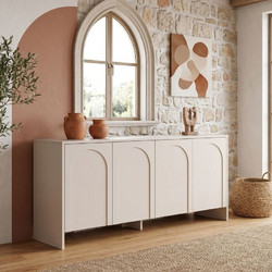 Μπουφές Aurelia Megapap χρώμα κρεμ 180x45x80εκ
