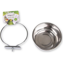 Vadigran Feeding Bowl Stainless Steel Ταΐστρα Πτηνών από Ανοξείδωτο Ατσάλι με Παξιμάδι 12cm 0.60lt
