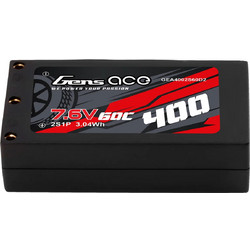 Gens ace 400mAh 2S1P HV 60C lipo battery with XT60 Plug