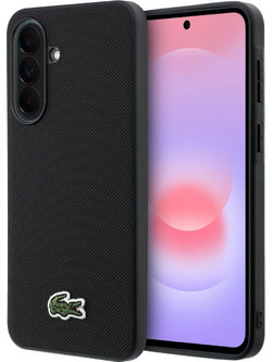 LACOSTE Iconic Petit Pique Woven Logo Magsafe Case For Samsung Galaxy A37 Black - (LCHCA37PVCK)