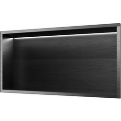 Εσοχή τοίχου με φως LED (άνω πλευρά) Imex Oceanic HOR005/BGM Black Gun Metal PVD 63x33x10cm