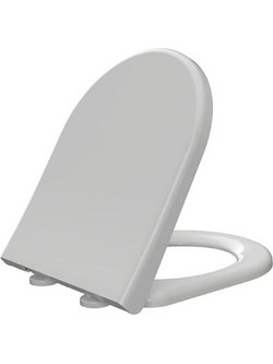 Stewe Home Καπάκι Λεκάνης D-Shape Πλαστικό Soft Close Λευκό STE-015395-P15395