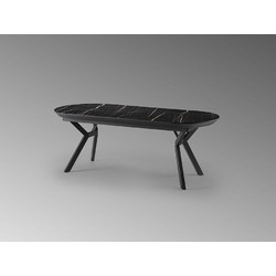 Schuller Τραπέζι Τραπεζαρίας Antea Επεκτεινόμενο MDF Black Marble 206x103x78cm