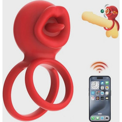 Tongue Licking Penis Ring, Bluetooth Control, Mobile App, Silico
