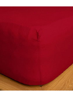 Sunshine Home Σεντόνι Μονό Βαμβακερό με Λάστιχο 100x200+30 Feelings 113 Red