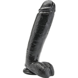 ToyJoy Get Real Ρεαλιστικό Dildo με Βεντούζα & Όρχεις 25.5cm Μαύρο