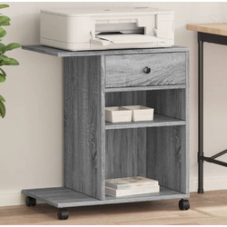 vidaXL Βάση Εκτυπωτή με Ρόδες Γκρι Sonoma 60x40x68,5 εκ
