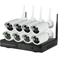 CCTV Wi-Fi Σύστημα Ασφαλείας με 8 Ασύρματες Κάμερες AHD 1.3MP & DVR 8 Καναλιών