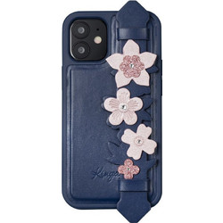 Kingxbar Sweet Series Case Back Cover Swarovski Crystals Blue (iPhone 12 / 12 Pro)