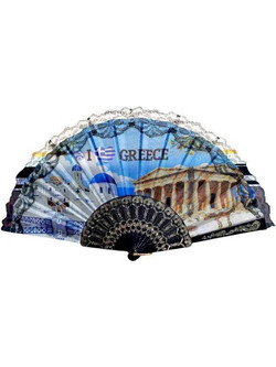 Βεντάλια χειρός Souvenir - Σετ 12 τεμάχια - Greece - 216458