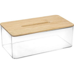 Θήκη για Χαρτομάντηλα 5Five Selena Πλαστικό/Bamboo 25.4x9.3x13.3cm 174684