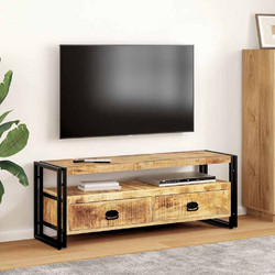 vidaXL Έπιπλο Τηλεόρασης Μασίφ Ξύλο Καφέ Μ120xΠ35xΥ45cm 247402