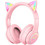 Onikuma B90 Ασύρματα Bluetooth Παιδικά Ακουστικά Over Ear Ροζ