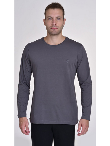 TARGET T-SHIRT LONG SLEEVE SINGLE JERSEY BASICS (M27-74010-24) ΓΚΡΙ ΣΚ