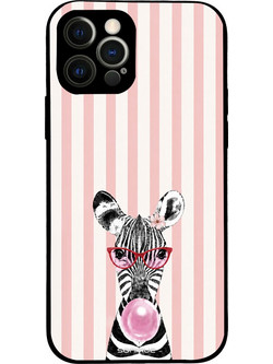 Sonique Stripe Stories Series Θήκη με Σχέδιο «Ζέβρα - Τσιχλόφουσκα» (iPhone 12 Pro)