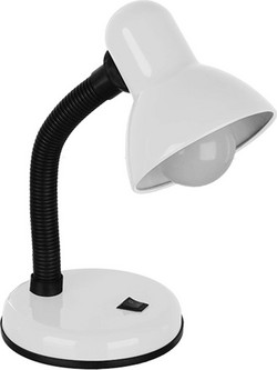 GLOBOSTAR(R) STUDENT GLB-102-0008 Μοντέρνο Επιτραπέζιο Φωτιστικό Πορτατίφ με Ντουί 1 x E27 AC 220-240V IP20 - Λευκό & Μαύρο - Μ14 x Π14 x Υ32cm