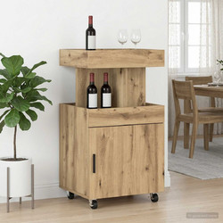 vidaXL Καρότσι μπαρ Artisan Δρυς 50x41x89cm Επεξεργασμένο Ξύλο 1 τεμ