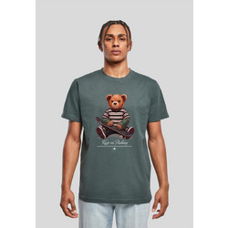 Keep on Pushing Bear Tee bottlegreen