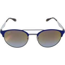 Ray-Ban RB3545 9005/A9 Γυαλιά Ηλίου Στρογγυλά Μεταλλικά Μαύρα με Μωβ Καθρέπτη Φακό