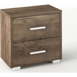 Κομοδίνο με 2 Συρτάρια 50x48x34cm Sarris Bross SB7 Walnut