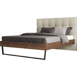 Bros Royal Walnut Κρεβάτι Υπέρδιπλο Ξύλινο 150x200cm