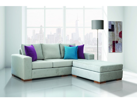 Γωνιακός Καναπές Πάρος Sofa Agora 220x200x90cm (Ξύλο-Ύφασμα) Με Επιλογή Υφάσματος