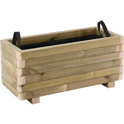 Flower pot Wood Ζαρντινιέρα, Εμποτισμού Pine, Απόχρωση Φυσικό, 70x30x32cm