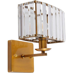 Artekko Iris Χρυσή Μεταλλική Μονόφωτη Απλίκα Ε14 (19.5x19.5x26.5)cm