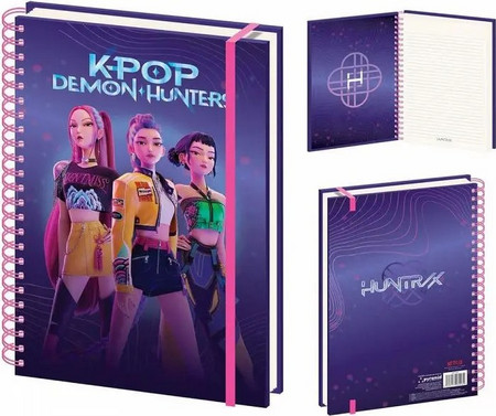 Τετράδιο Σπιράλ Α5 με Σκληρό Εξώφυλλο 3D K-POP DEMON HUNTERS HUNTR/X