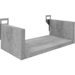 Ραφιέρα τοίχου Derva pakoworld σε cement γκρι απόχρωση 30x15x10cm