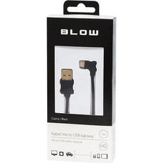 Καλώδιο USB A σε microUSB Γωνία 1m Μαύρο DM-090