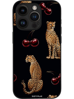 Sonique Diva Series Back Cover Cherry Cheetah (iPhone 14 Pro)