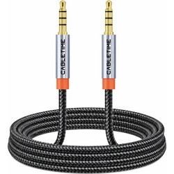 Καλώδιο Ήχου AUX 3.5mm TRRS 4-Pole 2m Μαύρο CABLETIME CT-AM35M-AG2