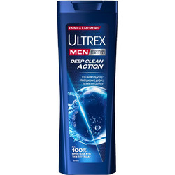 Ultrex Σαμπουάν 360ml Men Deep Clean Action Αντιπιτυριδικό για Κανονικά Μαλλιά