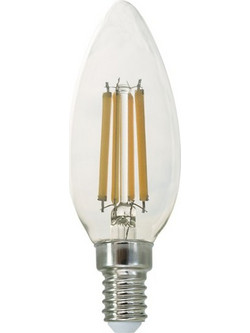 FILAMENT LED C35 7W 2700K 230V AC 860LM RA80 30000HRS 360 1xE14 / FLAM7WW