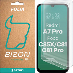 Bizon Film Hydrogel Front Duo Μεμβράνη Υδρογέλης για Xiaomi Redmi A7 Pro / POCO C85X / C81 / C81 Pro