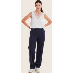 Gerry Weber Straight Fit Γυναικείο Παντελόνι Μπλε Σκούρο N77021734038