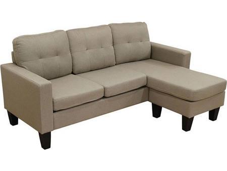 Zougris Liana S Γωνιακός Καναπές Υφασμάτινος Μπεζ 185x126x84cm 40-0217