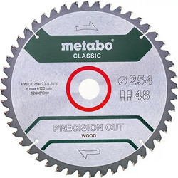 Metabo Z48 WZ Δίσκος Κοπής Ξύλου 254mm 628061000