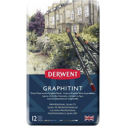 Derwent Graphitint Μεταλλική Κασετίνα Ξυλομπογιές 12τμχ