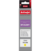 Activejet AB-D100Y Ink cartridge for Brother printers, replacement for Brother BT-D100Y Supreme 50 ml yellow AB-D100Y