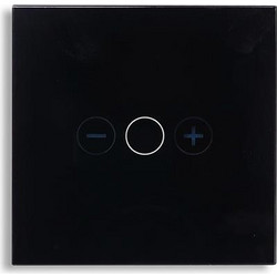 ΓΥΑΛΙΝΟ ΠΑΝΕΛ DIMMER ΑΦΗΣ ΜΑΥΡΟ ΧΡΩΜΑ