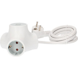 Πολύπριζο 3 Θέσεων με 2 Θύρες USB και Καλώδιο 1.4 m GSC 103000014