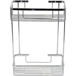 Import Hellas 6584 Διπλή Σπογγοθήκη-Σχάρα Αλουμινίου 26,5x12,5x37,5εκ. Χρώμιο
