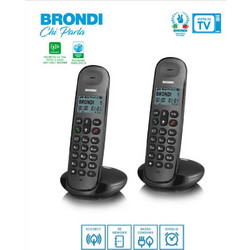Brondi Lotus Ασύρματο Τηλέφωνο Σετ Duo με Ανοιχτή Ακρόαση Μαύρο