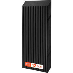 Πλακάκια οροφής PVC VEVOR 605x1215mm, 12 τεμάχια, τρισδιάστατα μαύρα γραμμικά πάνελ, λείο φύλλο PVC για πλέγμα πτώσης, ανθεκτικό στις κρούσεις, βαφόμενη επιφάνεια, εύκολο κόψιμο, μοντέρνο διακοσμητικό